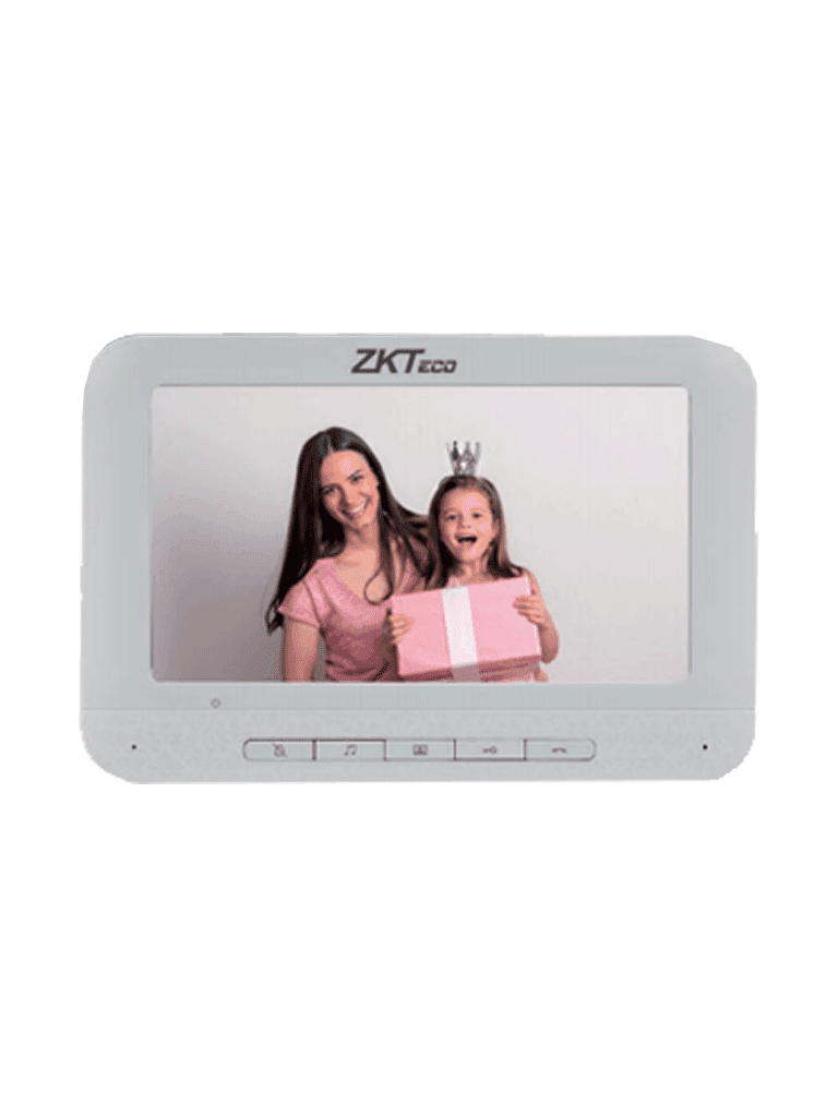ZKTECO VDPIB3 - Monitor LCD de 7 pulgadas para Videoportero Analógico / Conexión mediante 4 Hilos / Resolución 800*480 píxeles /  Imagen Nítida / Botón de NO Molestar / Hasta 25 Tonos Diferentes - vista 3