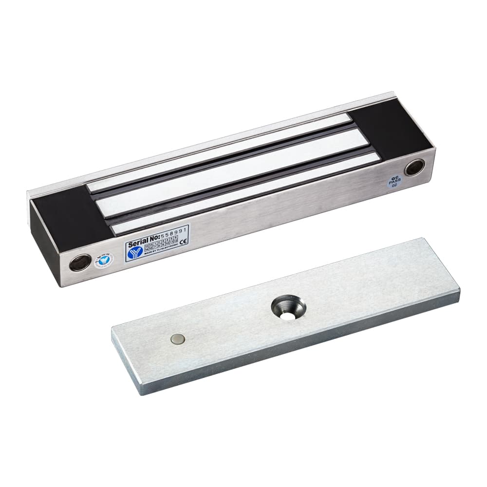 YLI YM350WS - Cerradura Magnética para Control de Acceso / Fuerza de Sujeción de 350 kg (800 lb) / Para puertas de madera, vidrio y metálicas / IP68 para uso exterior e interior - vista 2