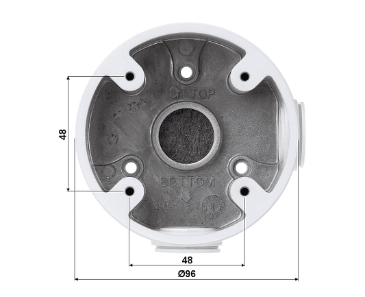 DAHUA PFA13A-E - Caja de conexiones para camaras domo DAHUA serie  HDW1000 / 1100 / 1200 / 1220 / 1400 / 2231 / 2401M /  HDW1100RVF / 1200 / 1220 / 1400 - vista 2