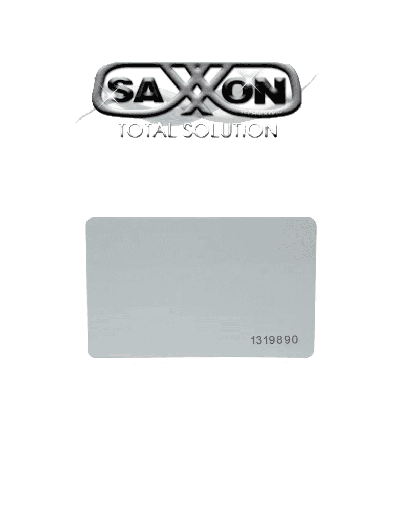 SAXXON SAXTHF01- TAG o Tarjeta De PVC UHF pasivo / Compatible con Lectoras SAXR2656 & SAXR2657 / EPC GEN2 / Folio Impreso - SAXXON - Lectoras de Largo Alcance - AST151005