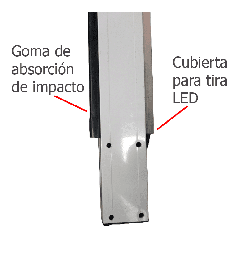 WEJOIN WJLBM3R - Brazo recto derecha LED tipo rectangular  de 3 metros / Compatible con barrera  LED derecha - vista 2