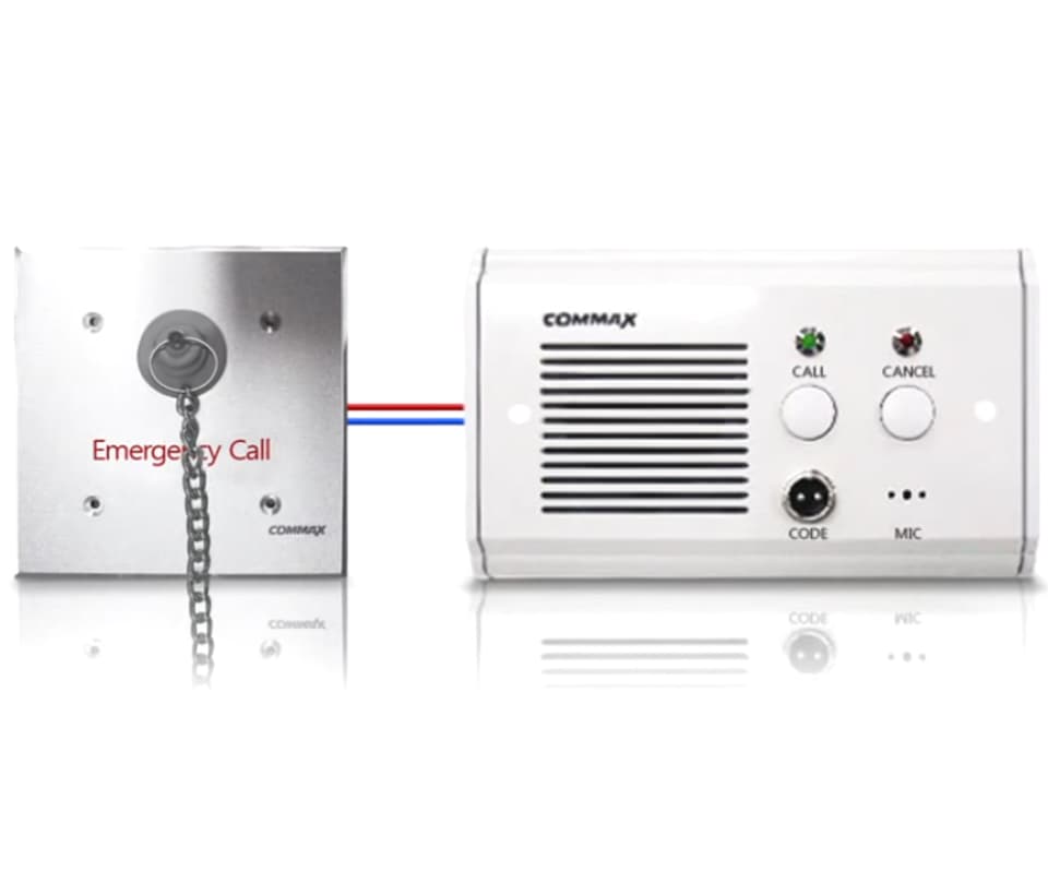 COMMAX ES420 - Botón de emergencia con cadena para sistema de llamado de enfermería / Uso en regaderas, con protección contra agua / Conexión con JNS4CS a 2 hilos / Activa luz de corredor - vista 2