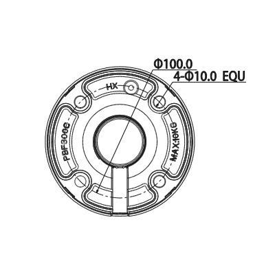 DAHUA PFB300C - Montaje de techo para camaras PTZ DAHUA SD65 / SD69 / SD6A Y SAXXON SD4925 / SD5925PRO / SD5940TM - vista 3