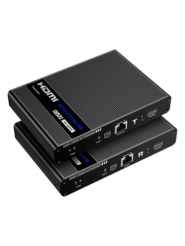 SAXXON LKV676KVM-PI - Kit extensor de video HDMI IPCOLOR/ Resolucion 4K @ 30 Hz/ Hasta 70 metros en 1080P y 40m en 4K con Cat 6/ 6A/ 7/ Cero latencia/ Soporta Teclado Video Mouse/ Soporta HDR/ ARC - vista 3
