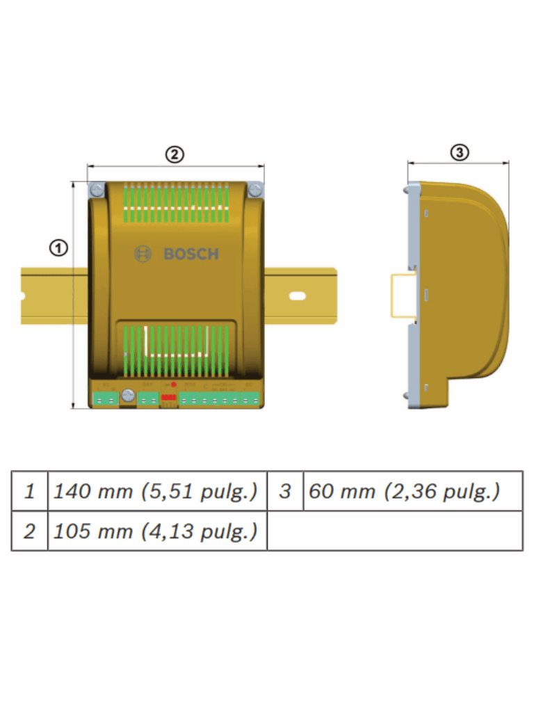 BOSCH A_APSPSU60 - Fuente de energia 12V o 24V / Puerto para bateria integrado / Compatible con controlador AMC2 - vista 5