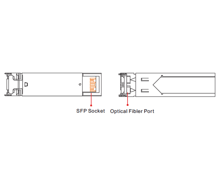 UTEPO SFP125G20KM - Transceptor de fibra óptica SFP monomodo, con conector LC, velocidad de 1250 Mbps y alcance de hasta 20 km de conexión - vista 2