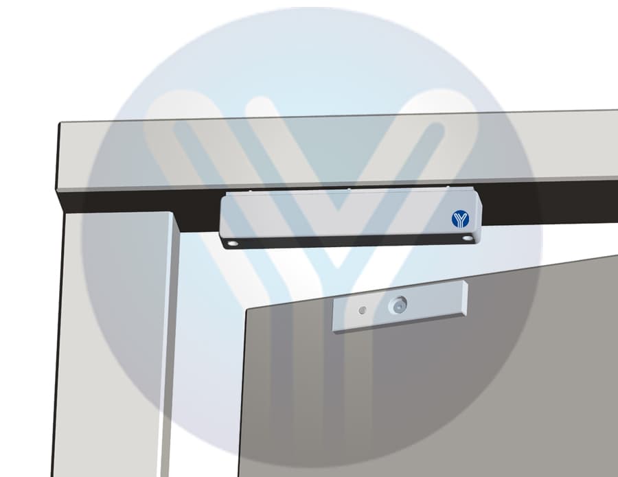 YLI YM350WS - Cerradura Magnética para Control de Acceso / Fuerza de Sujeción de 350 kg (800 lb) / Para puertas de madera, vidrio y metálicas / IP68 para uso exterior e interior - vista 5