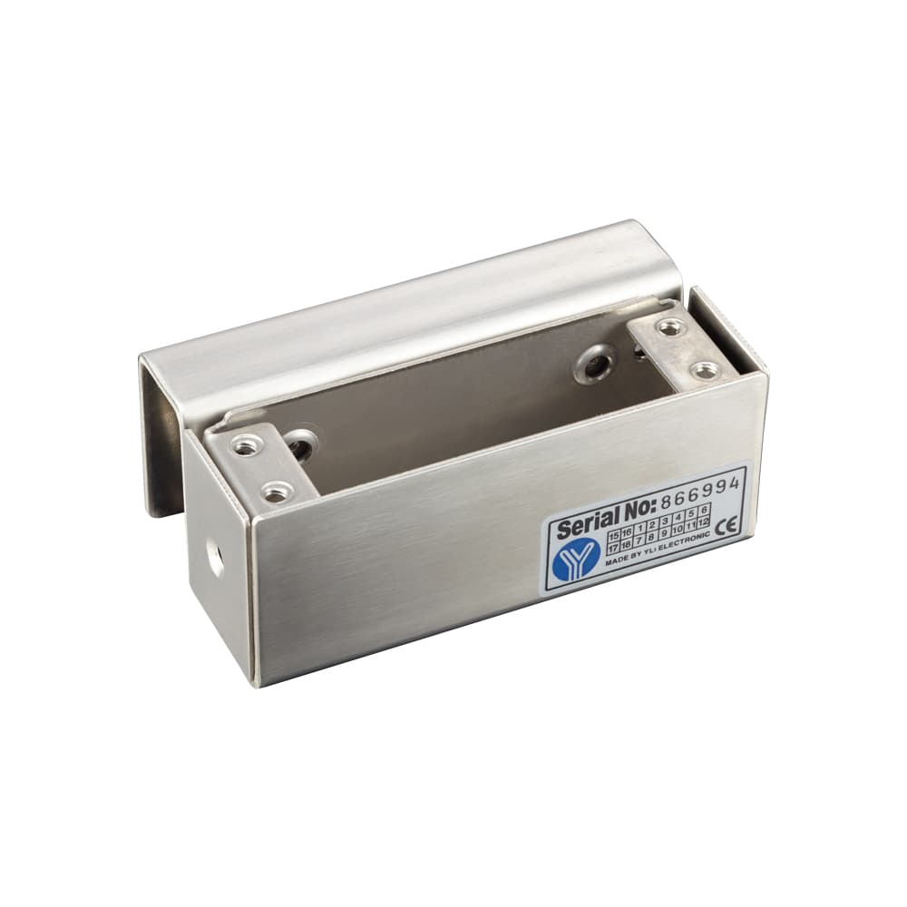 YLI BBK600 - Soporte especial para cerraduras de perno modelo YB300 para Instalación en puertas de vidrio / Aluminio - vista 3