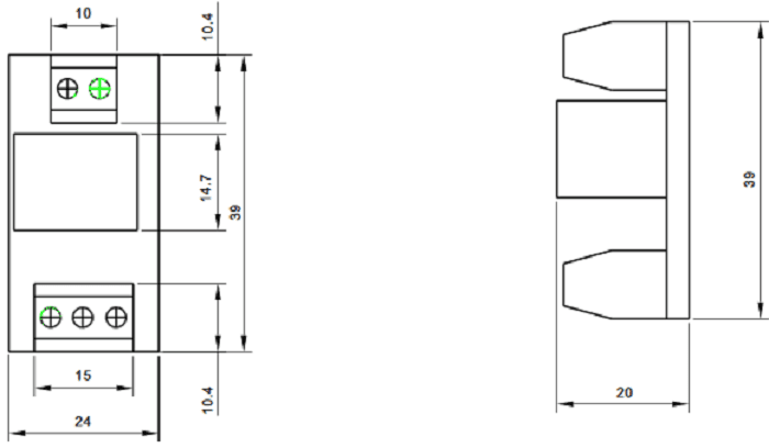 YLI PCB502 - Modulo de relevador externo / Para control de acceso / Conexiones NO /  NC /  COM a 12 VDC/ - vista 2