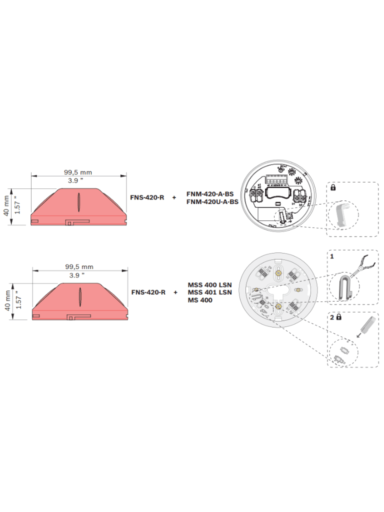 BOSCH F_FNS420R - LSN Luz estroboscopica roja - vista 2
