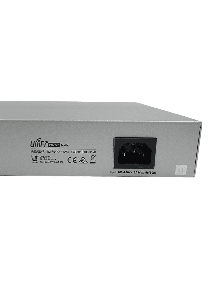 Ubiquiti UNVR - NVR Empresarial UniFi Protect recomendado para 15 cámaras 4K o 50 cámaras Full HD, con 4 bahías de disco duro, puerto Gigabit RJ-45 y configuración RAID 1 o RAID 5 automática. - vista 2