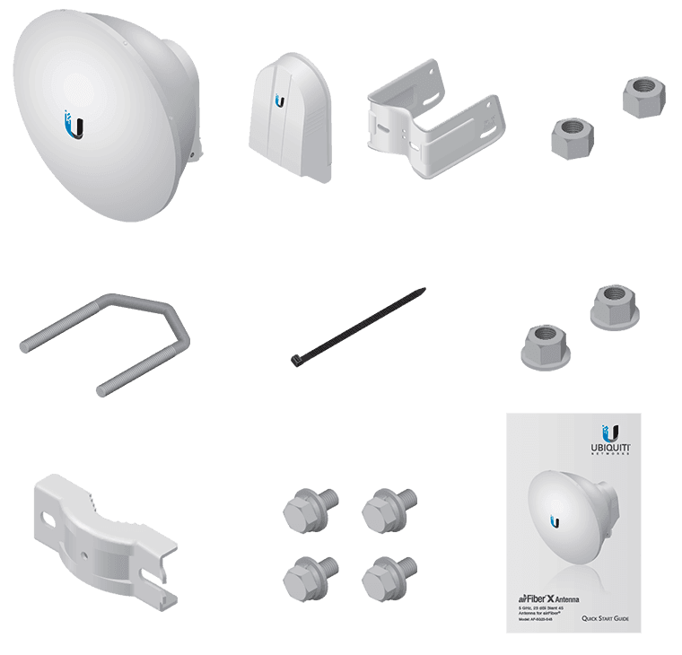 UBIQUITI AF-5G23-S45  - Antena direccional AirFiber X para radio conectorizado de 5.8 GHz con ganancia de 23 dBi, tecnología MIMO y compatible con AF5X y AF5XHD. - vista 3