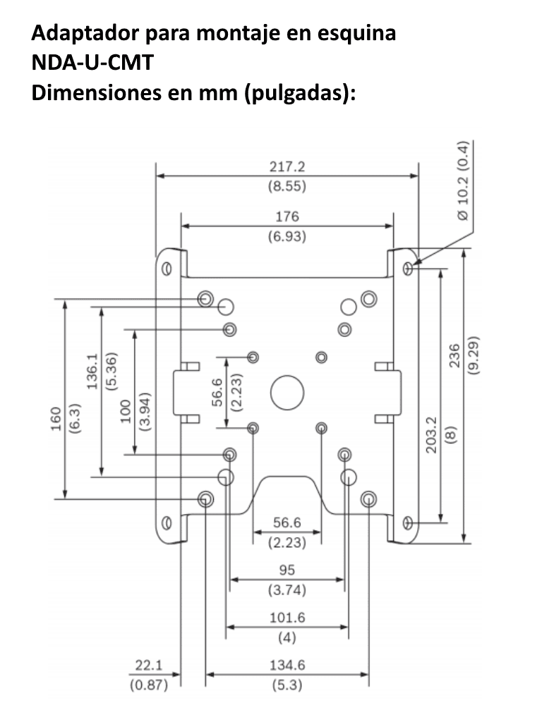 BOSCH V_NDAUCMT - Adaptador de montaje en esquina color blanco - vista 5