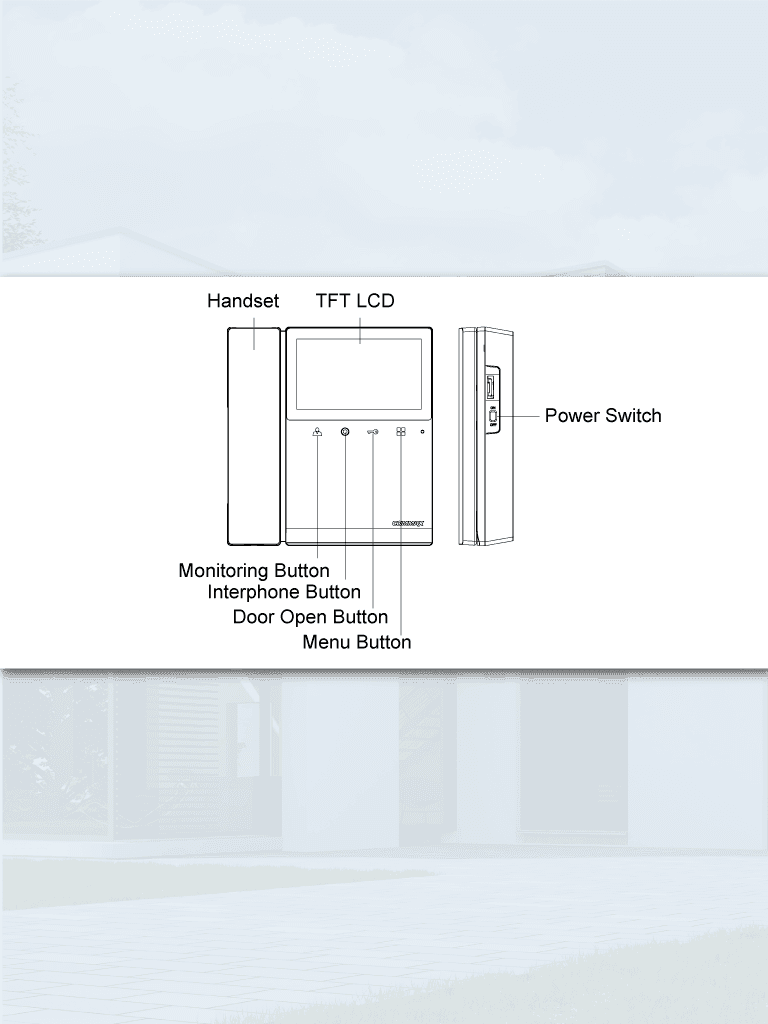 COMMAX CDV43K2DRC4LN - Kit de videoportero Commax a color con monitor de 4.3 pulgadas y auricular, frente de calle, comunicación con audio y video, función de apertura de puerta no requiere configuración - vista 3