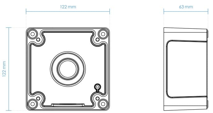 VIVOTEK AM-719_V01 - Caja de conexiones para exterior, compatible con montaje en pared o cualquier superficie plana - vista 3