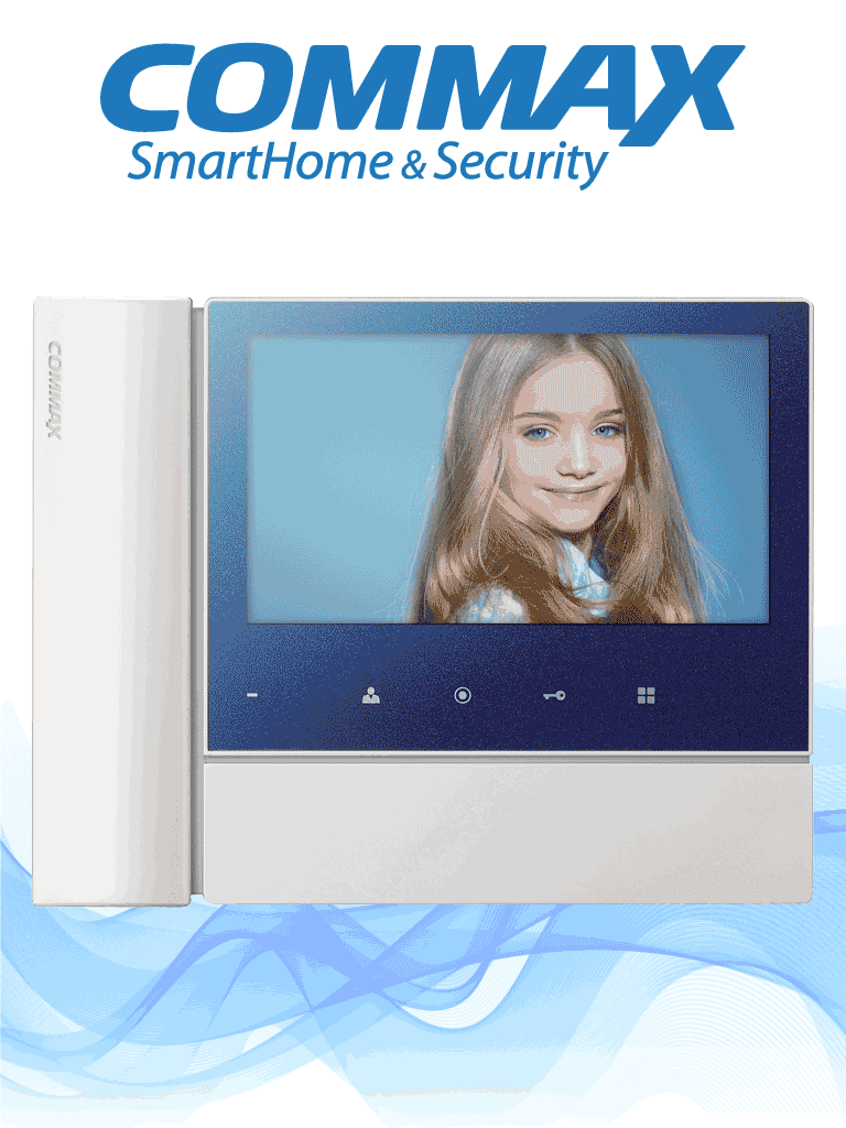 COMMAX CDV70N2 - Monitor  para videoportero de 7 pulgadas con auricular, soporta hasta 2 frentes de calle con función de apertura de puerto - COMMAX  - Monitores - CMX104062