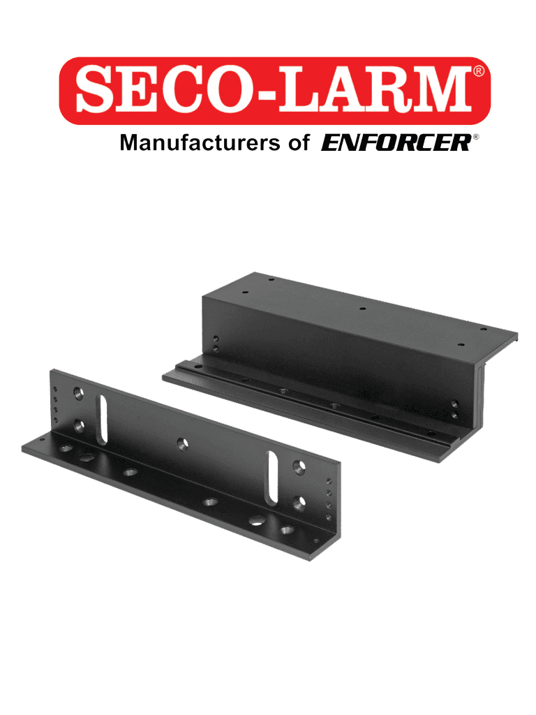 E941S600BZQ - Soporte en Z Negro Para Cerraduras Electromagnéticas De La Serie 600 Lb modelo E941SB600PQ - SECO-LARM - Magnética - SEC0850005