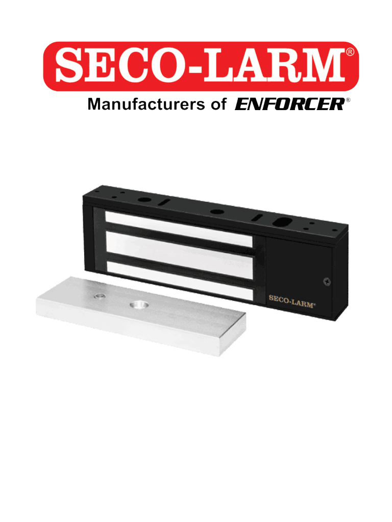 E941SB1K2PQ - Cerradura Electromagnética De 1200 Lb / Sensor De Adherencia / Voltaje Dual 12/24 VDC / Homologada UL - SECO-LARM - Magnética - SEC0850004