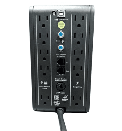 CDP R-Smart2010 - UPS de 2000VA / 1200W con pantalla LCD, 10 terminales de salida: 5 con respaldo y AVR, y 5 con supresión de picos. - vista 3