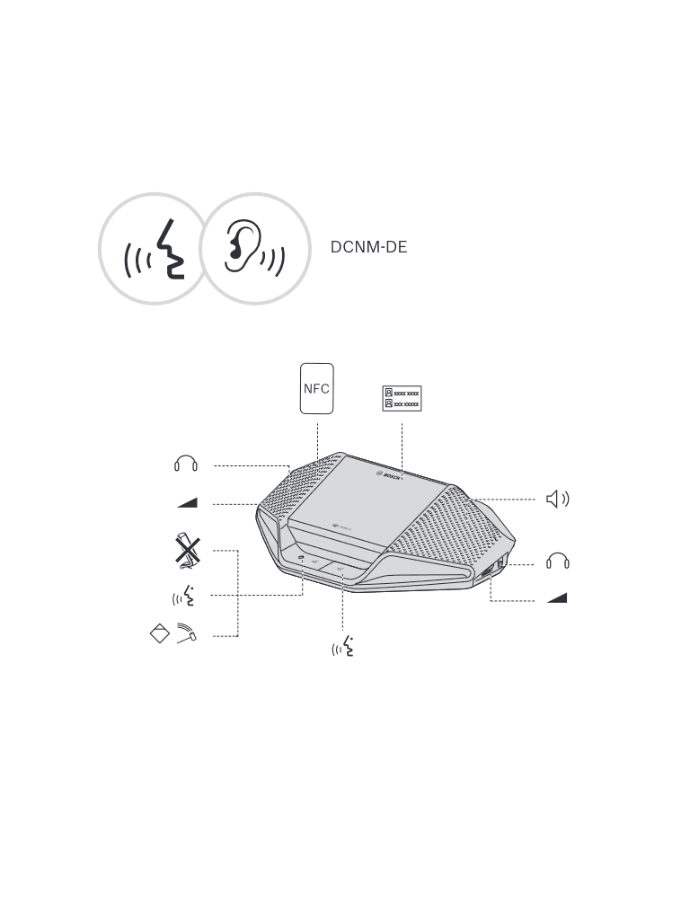 BOSCH M_DCNMDE - Dispositivo de debate con pantalla táctil 4.3" /  Lector NFC - vista 8