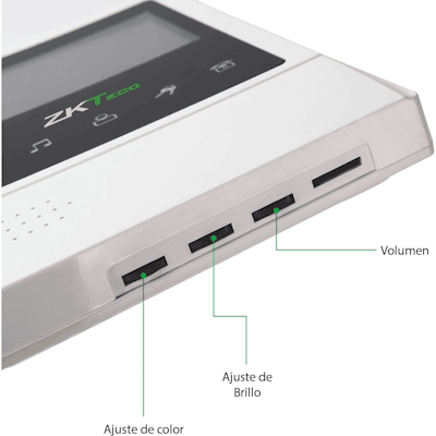 ZKTECO VDP04B4 Kit - Kit de Videoportero Analógico / Monitor de 4.3 Pulgadas / Frente de Calle con cámara de 1 MP / Ángulo de Visión 80° / Conexión hasta 4 monitores - vista 6