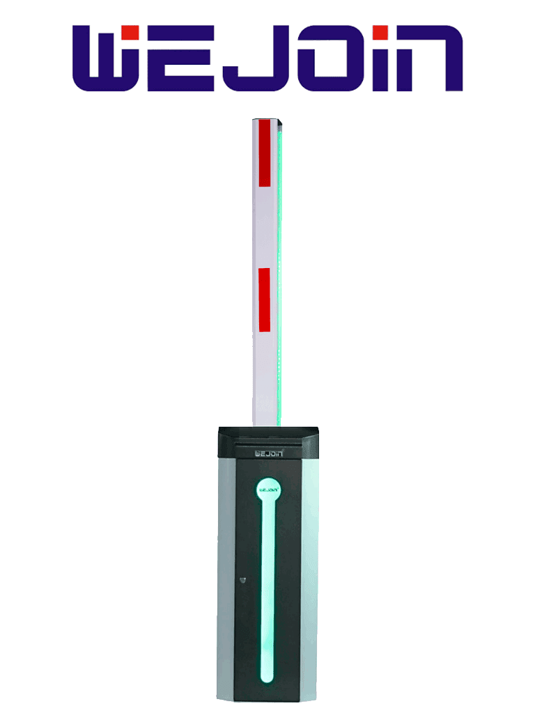 WEJOIN WJCB120VFIR56LED - Barrera Vehicular Derecha con Led / Alto flujo / Motor 24 VDC / Brazo Octagonal de 6 Metros / Velocidad 5 Segundos / Dirección Ajustable