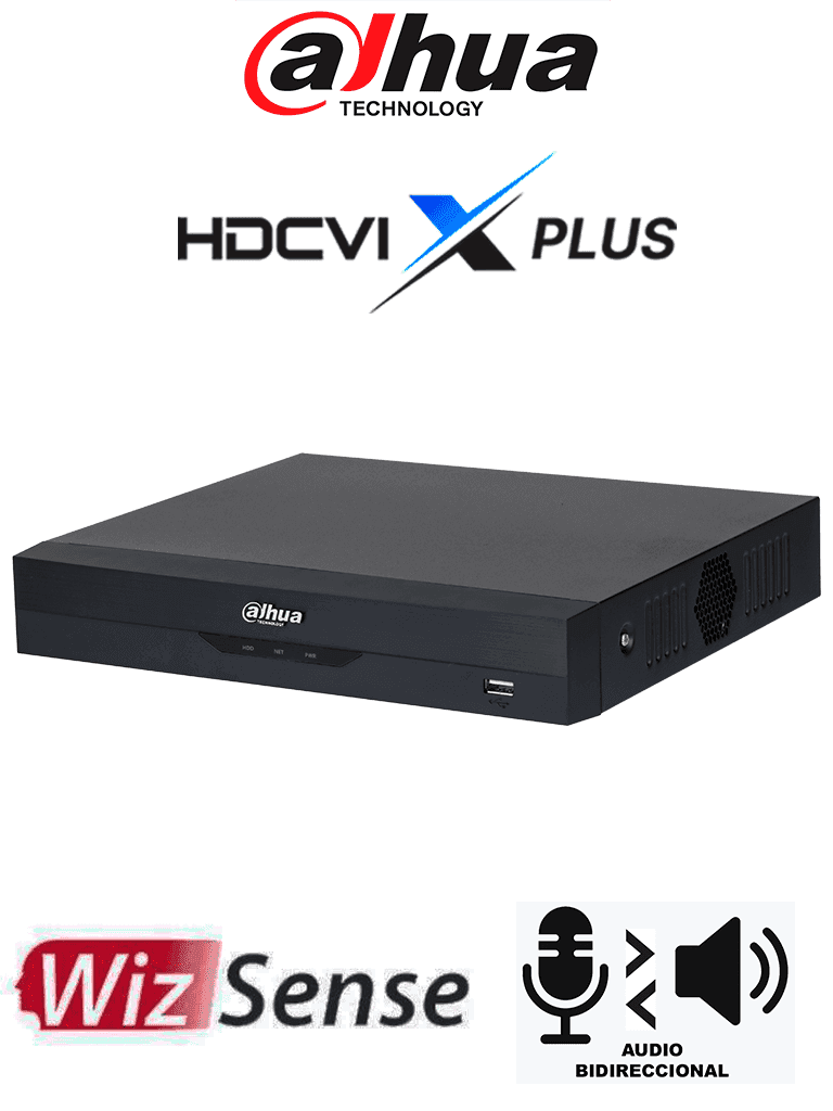 DAHUA DH-XVR5116HS-I3/T - DVR de 5MP Lite con WizSense/ HDCVI X PLUS/ Audio Bidireccional en 16 Canales/Soporta 16 Canales + 8 IP o hasta 16 canales IP/ Reconocimiento Facial y Protección Perimetral/ SDM Plus/ H.265+/Compatible con Dolink Care