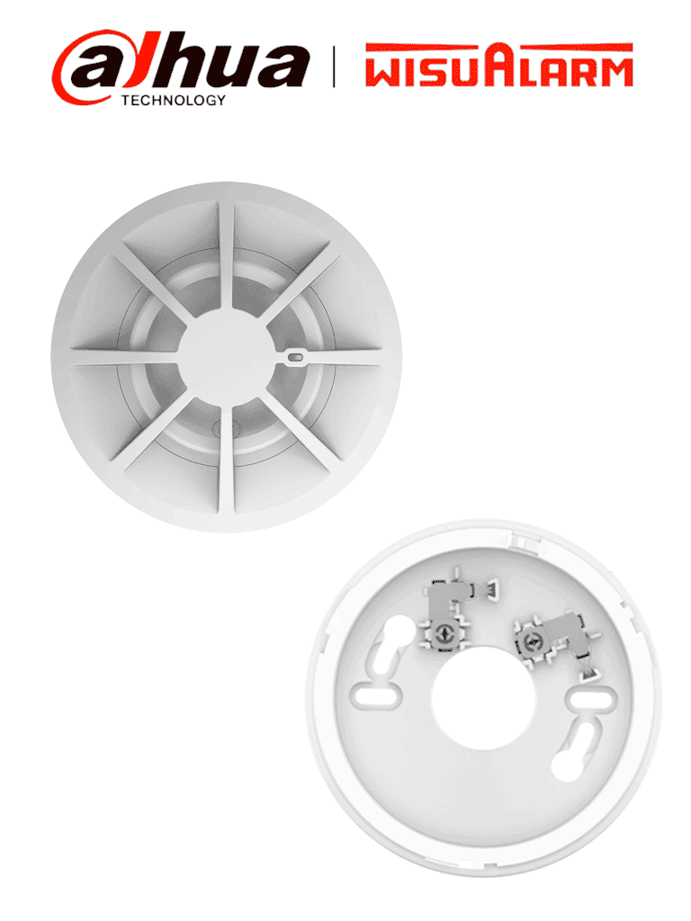DAHUA WISUALARM PAQUETE DHI-HY-1310 - El paquete incluye: detector de calor direccionable y la base de instalación