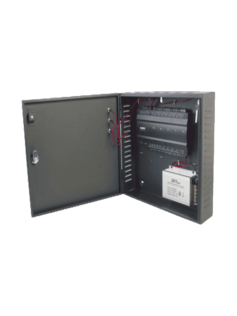 ZKTECO INBIO460B - Panel de Control de Acceso Profesional / 4 Puertas / con Gabinete y Fuente incluidos / 3 000 Huellas / PULL / Admite Biometría / Entradas y Salidas Auxiliares para Conexión de Semáforos o Sirenas
