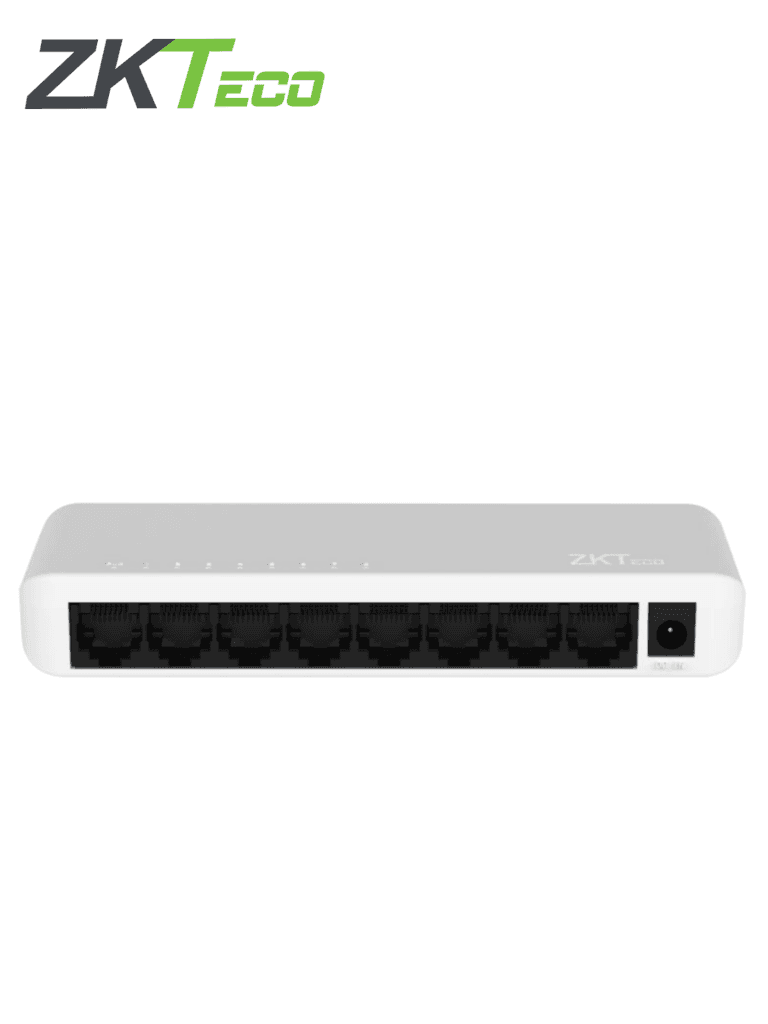 ZKTECO ESE85G- Switch para Escritorio de 8 Puertos / Gigabit Ethernet / Diseño Compacto / Auto MDI/MDIX / Indicadores de funcionamiento / Carcasa de Plástico / No Administrable